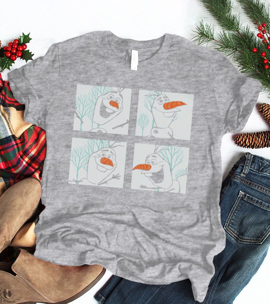 Frozen 2 Olaf Character Panels Winter Scenes T-Shirt