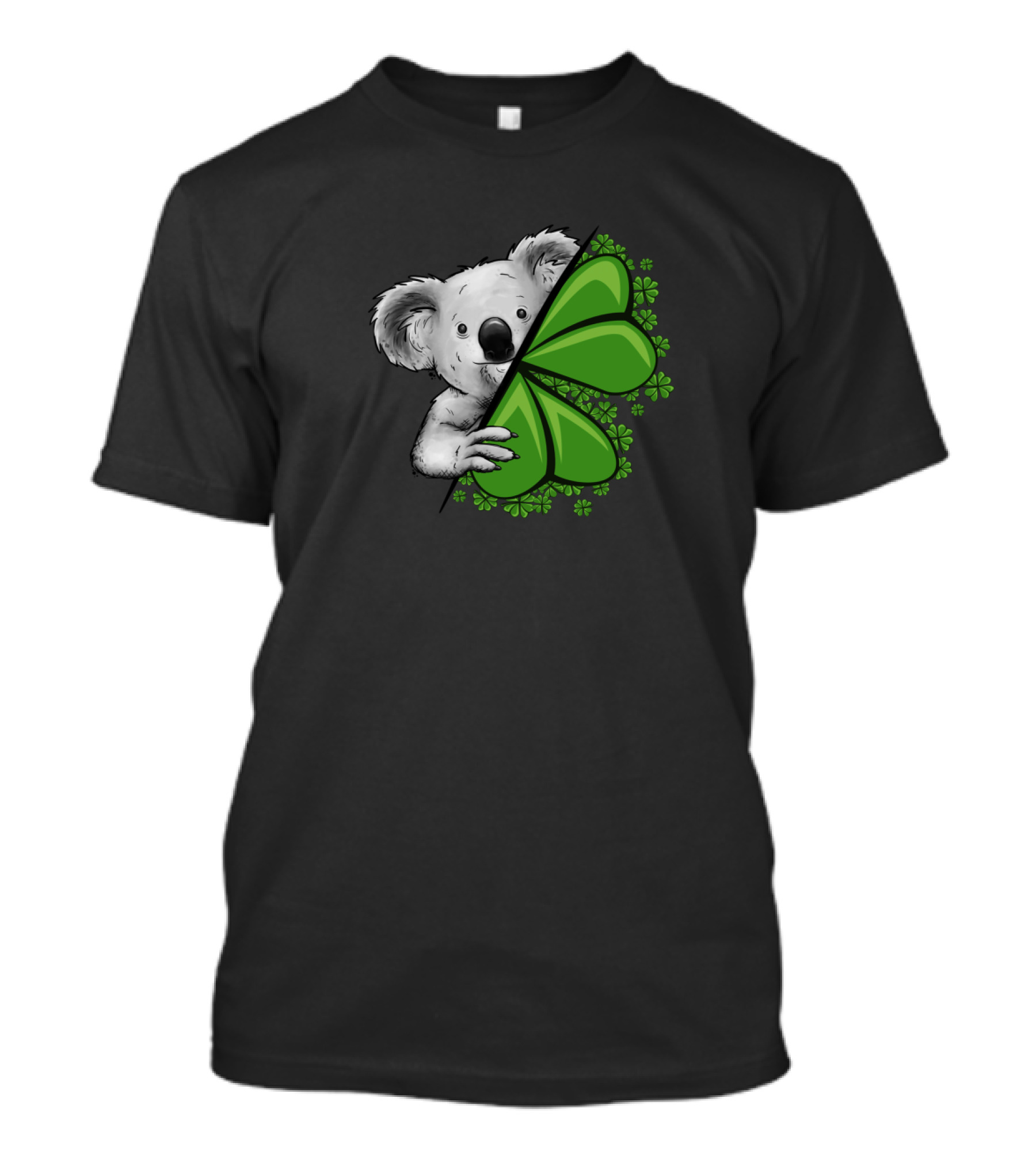 Lucky Koala With Irish Clover And Shamrocks T-Shirt