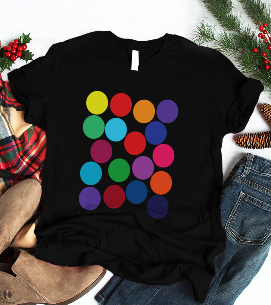 Color Blind Glasses First Time Rainbow Dots T-Shirt