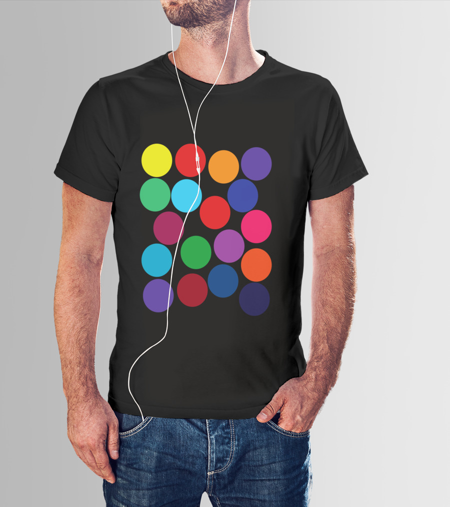 Color Blind Glasses First Time Rainbow Dots T-Shirt