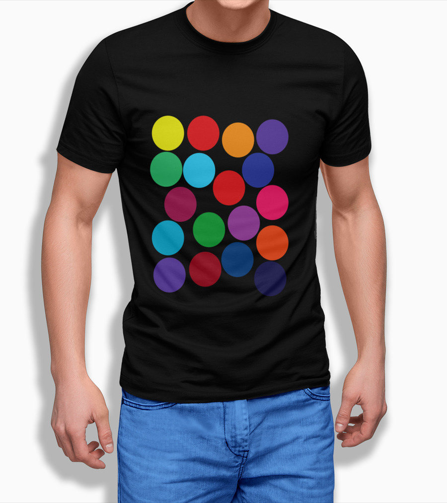 Color Blind Glasses First Time Rainbow Dots T-Shirt