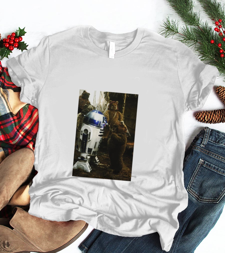 Star Wars R2 D2 Where Do They Hide The Cookies Ewoks T-Shirt