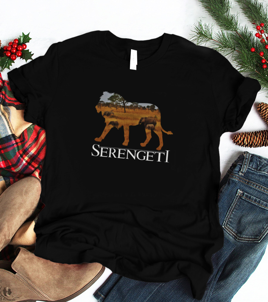 Serengeti African Lion Elephants In Africa Safari Wildlife T-Shirt