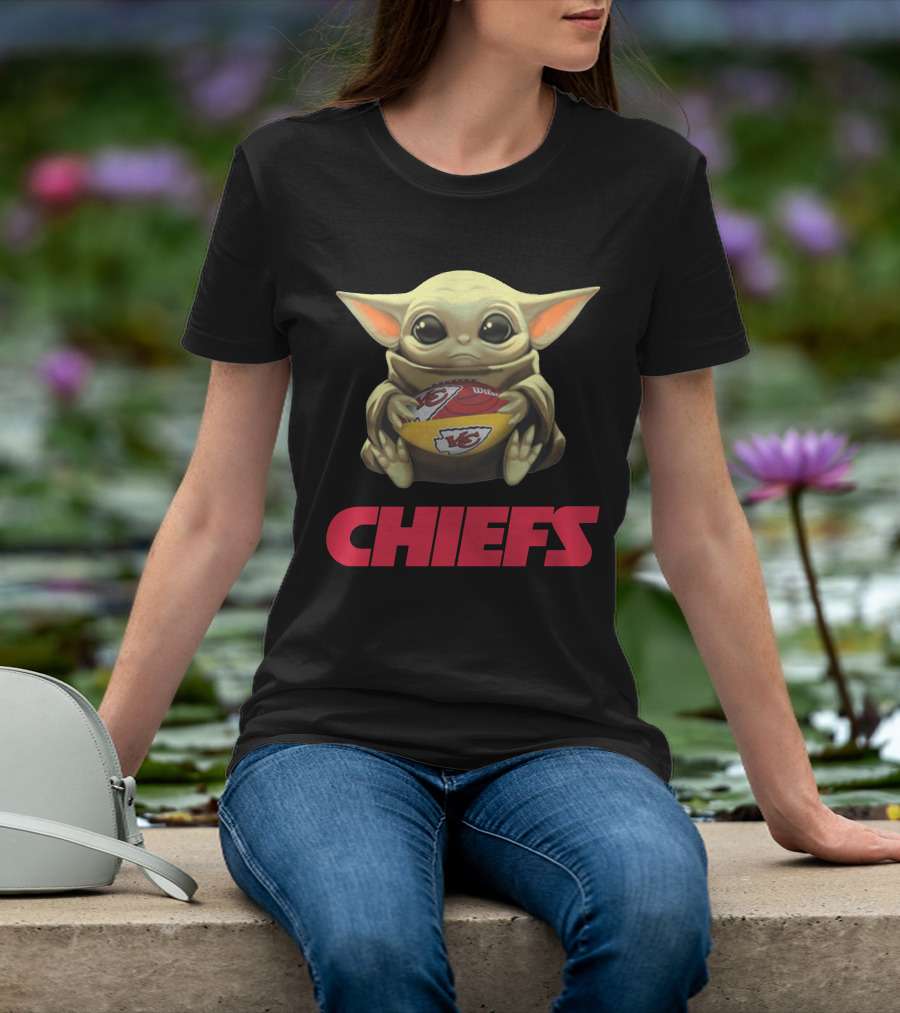BABY YODA KANSAS CITY CHIEFS FOOTBALL T-Shirt