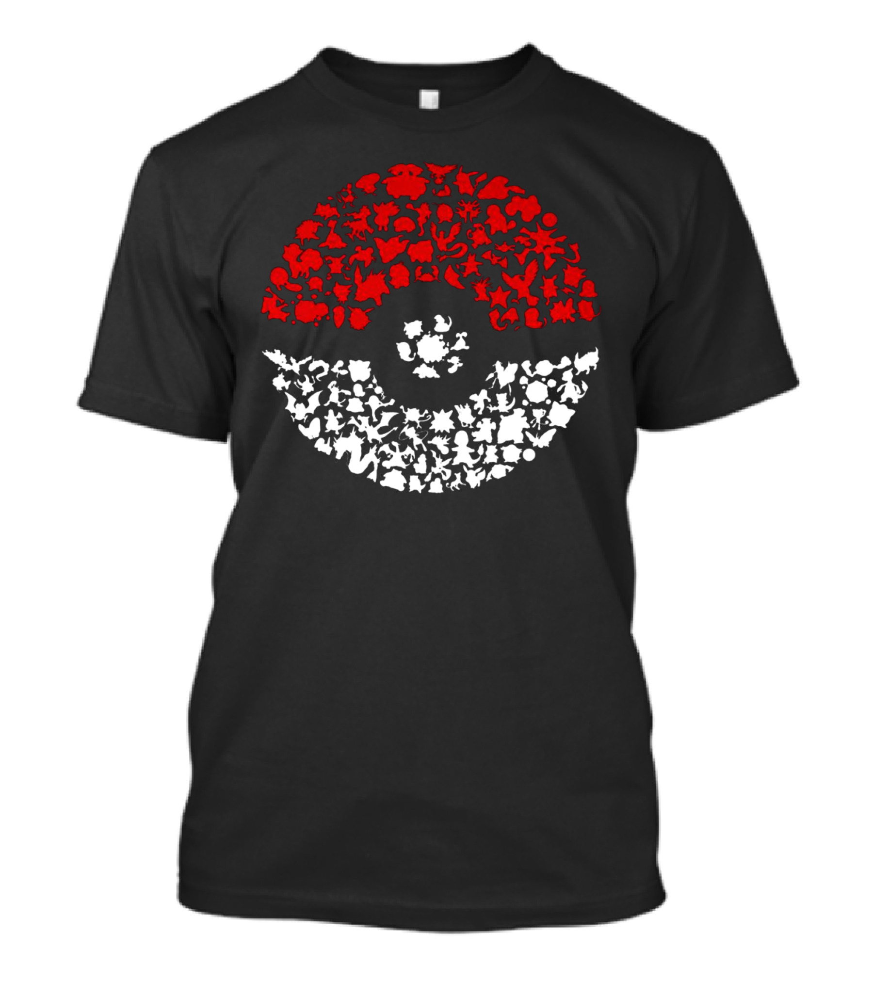 PokEmon 146A PokE Ball Design With Red And White T-Shirt