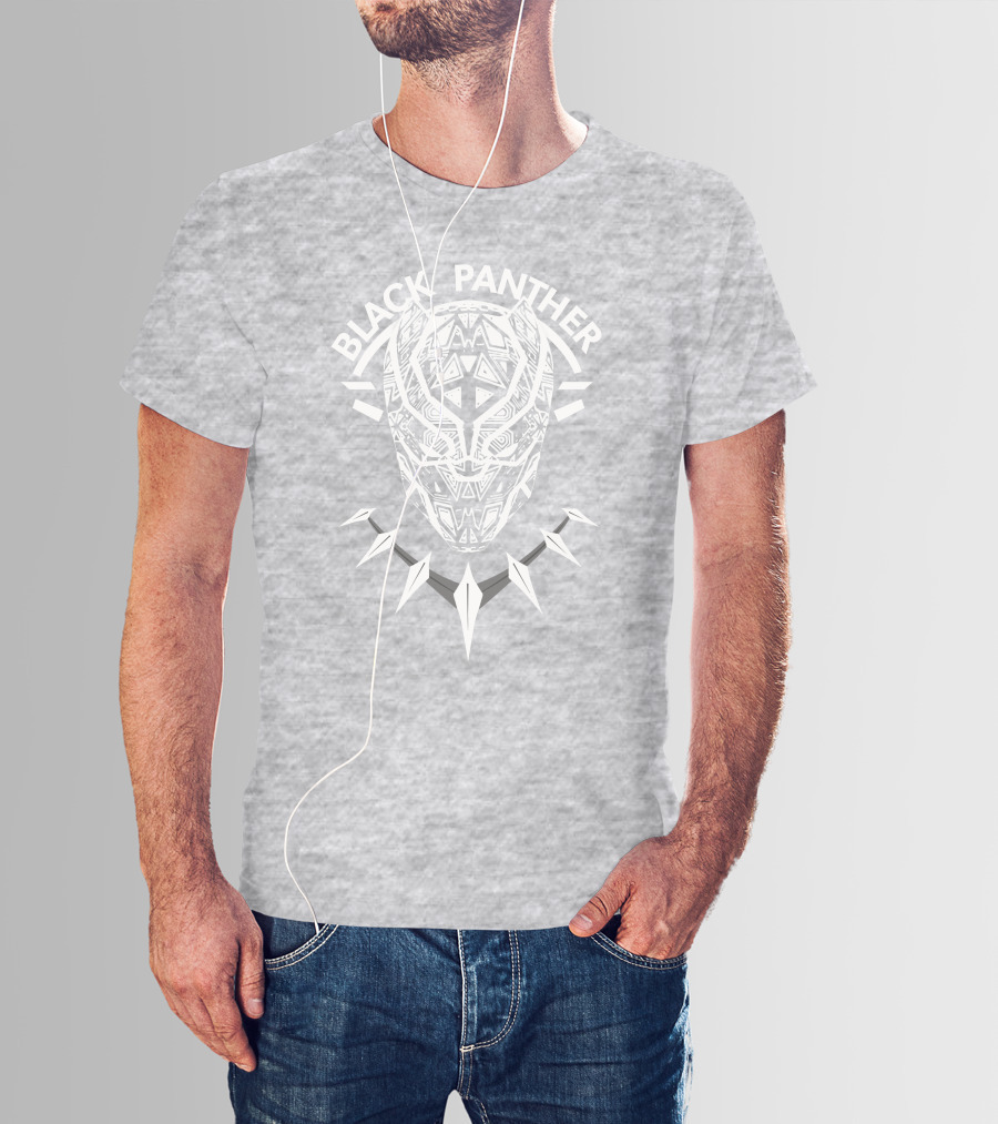 Black Panther Wakanda Tribal Mask Necklace T-Shirt