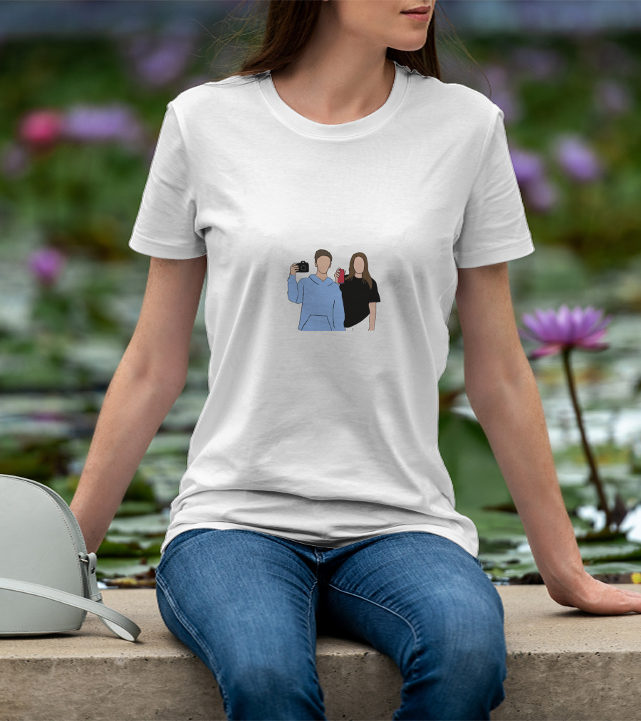 Sinjin Drowning Camera And Drink Duo T-Shirt