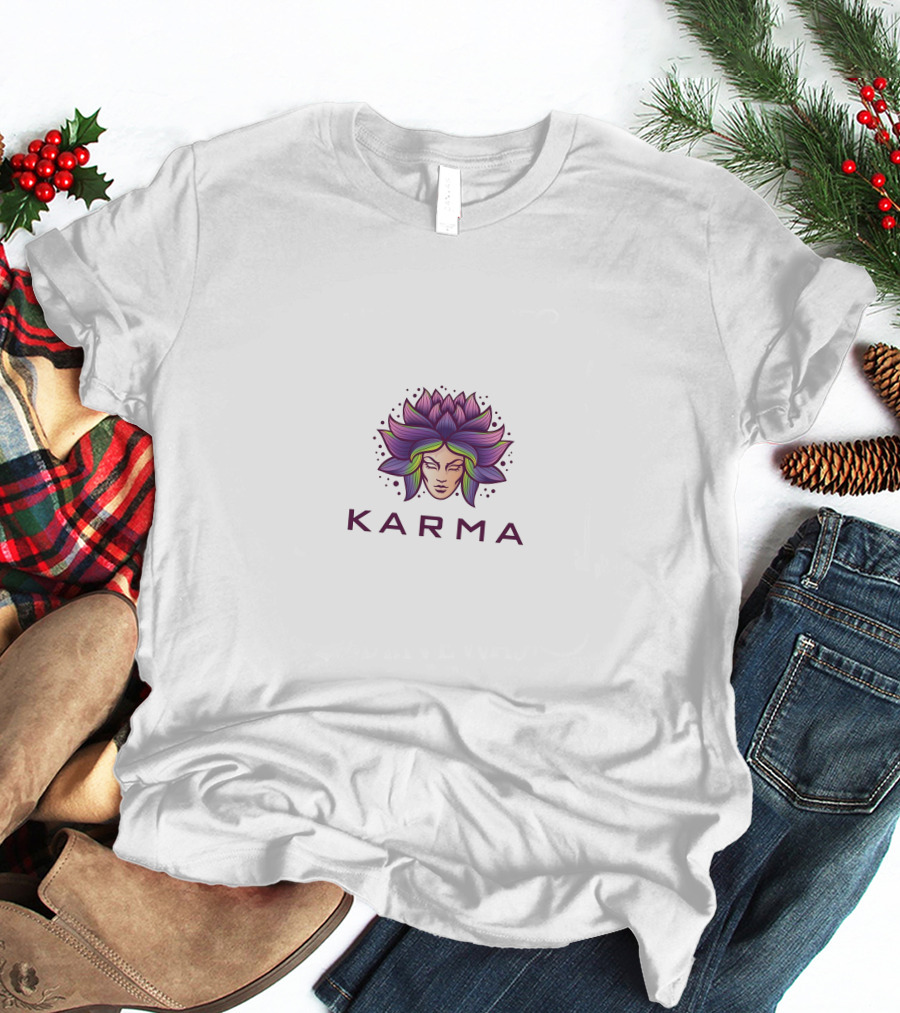 Karma LesDoMakeup Lotus Flower Head T-Shirt