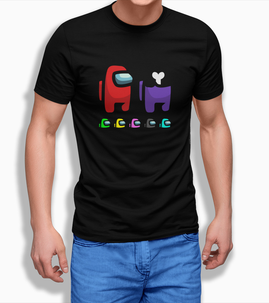 Vote Among Us Game Characters Crewmate And Impostor Iconic Scene T-Shirt