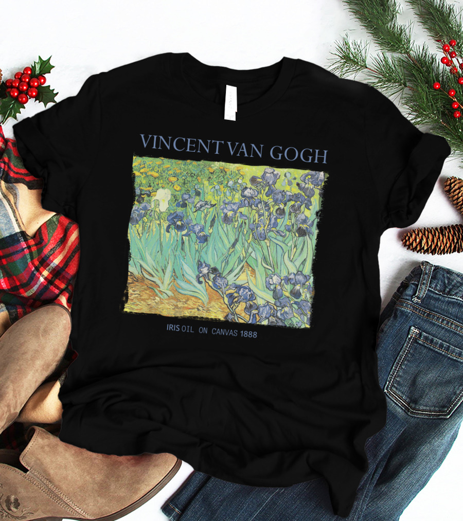 VINCENT VAN GOGH IRIS OIL ON CANVAS 1888 T-Shirt