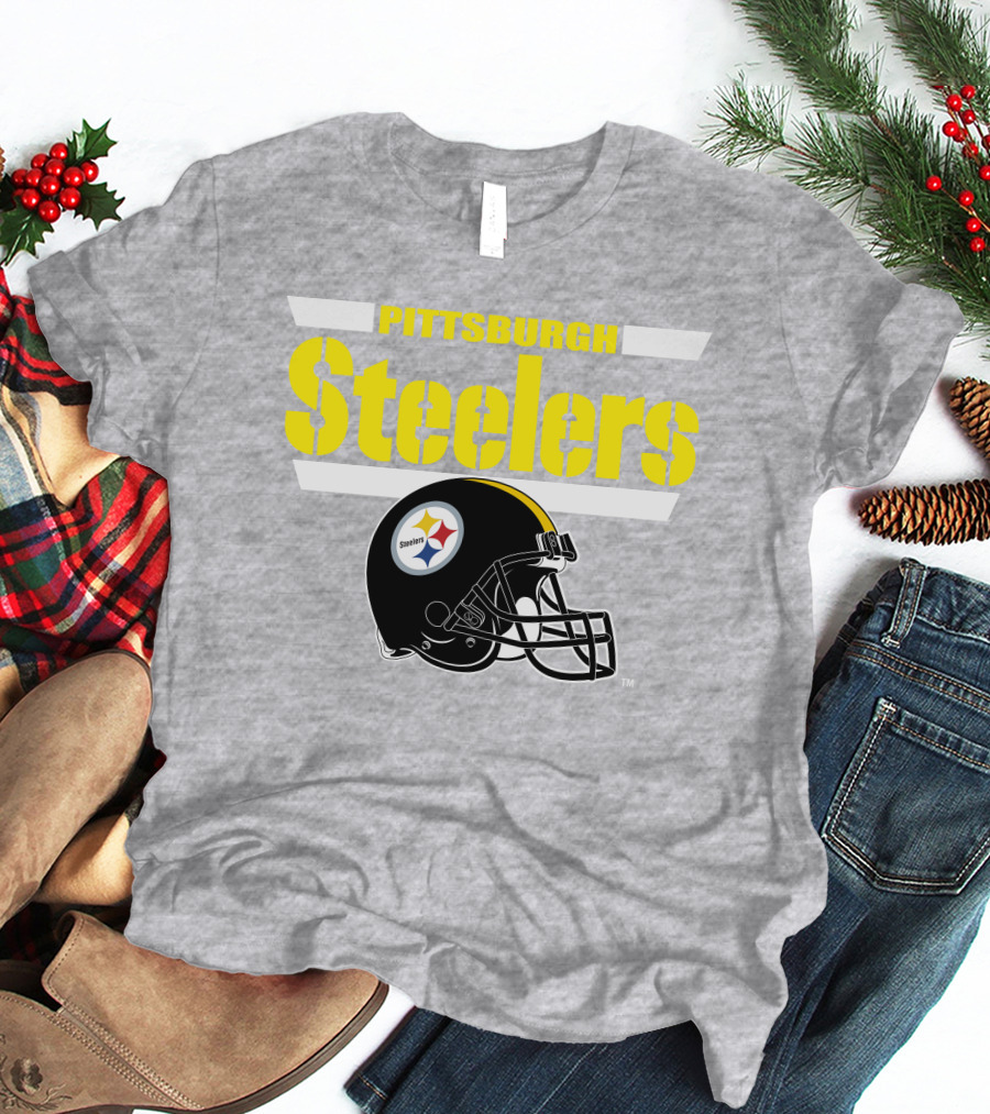 Pittsburgh Steelers Football Helmet NFL Team T-Shirt