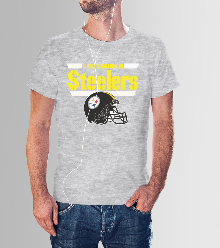 Pittsburgh Steelers Football Helmet NFL Team T-Shirt