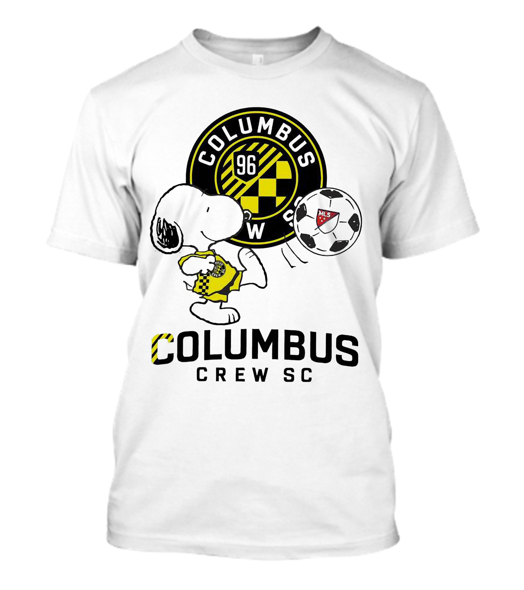 Snoopy Columbus Crew SC Soccer Shirt Iconic Peanuts Collaboration T-Shirt