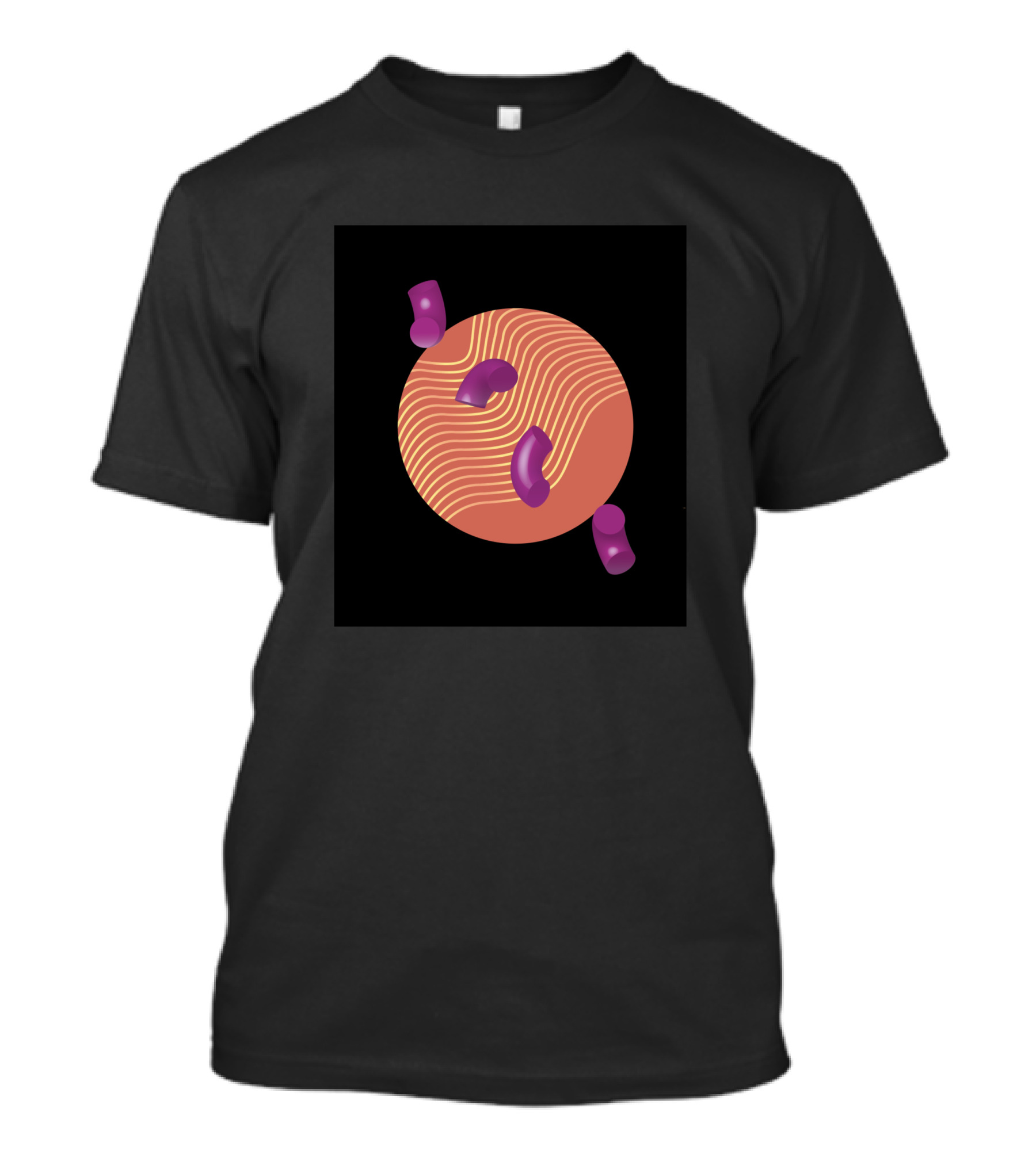 3D Tubes Abstract Waves Circle T-Shirt