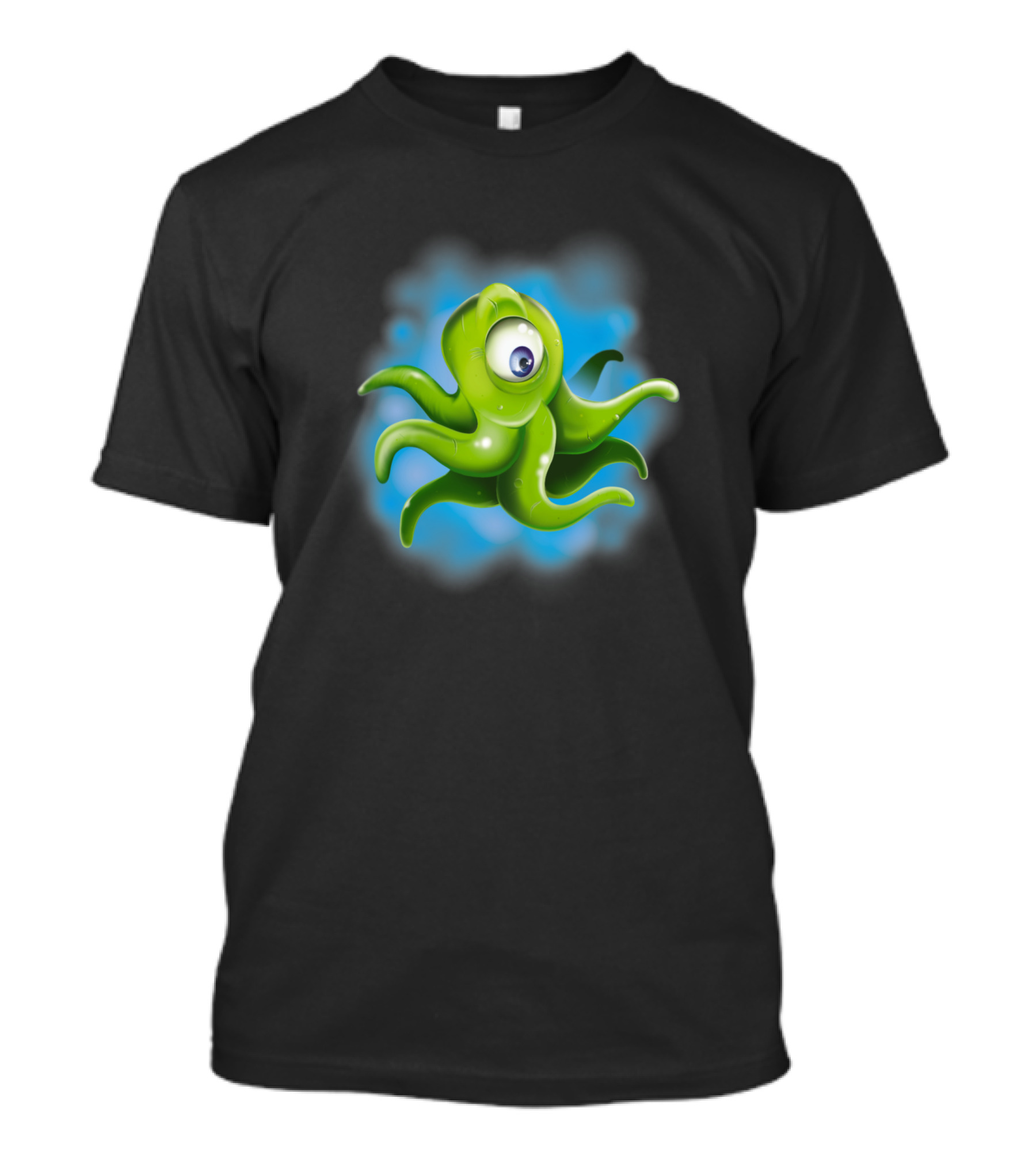 Squid Alien Cartoon Creature With One Eye T-Shirt