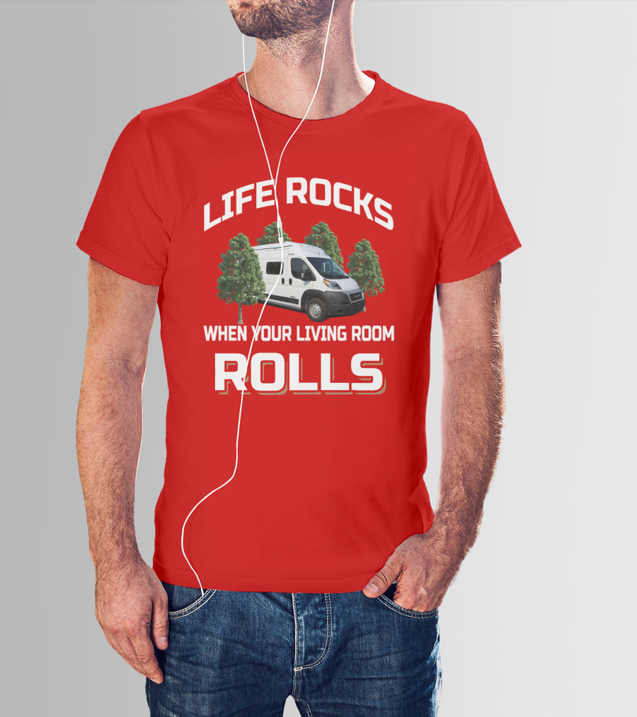 LIFE ROCKS WHEN YOUR LIVING ROOM ROLLS Winnebago Solis T-Shirt