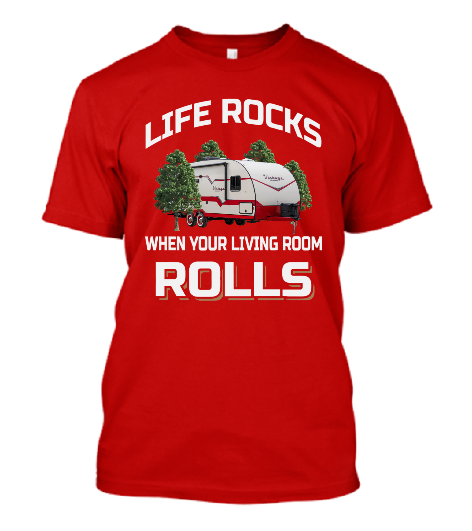 LIFE ROCKS WHEN YOUR LIVING ROOM ROLLS Gulfstream Vintage Cruiser T-Shirt