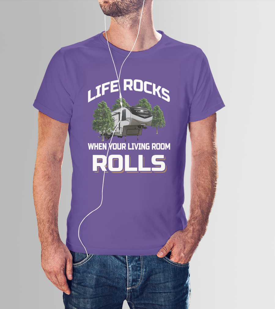 LIFE ROCKS WHEN YOUR LIVING ROOM ROLLS COUGAR 5TH T-Shirt