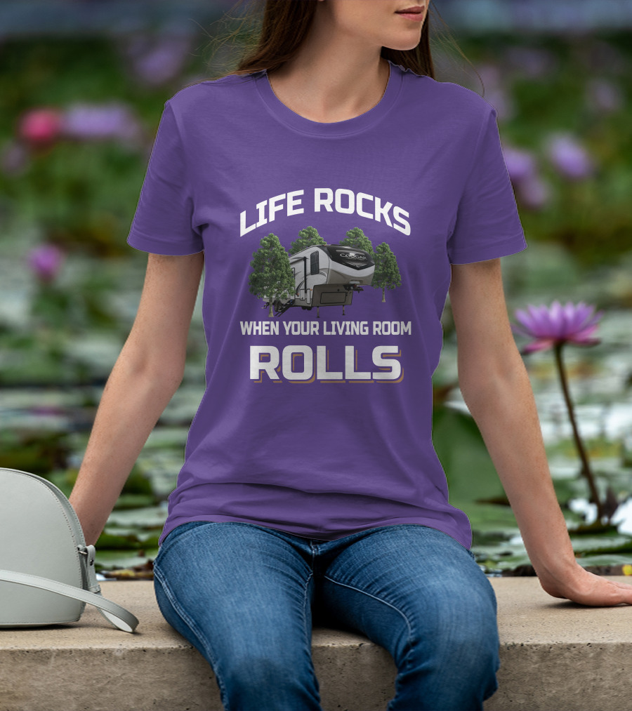 LIFE ROCKS WHEN YOUR LIVING ROOM ROLLS COUGAR 5TH T-Shirt