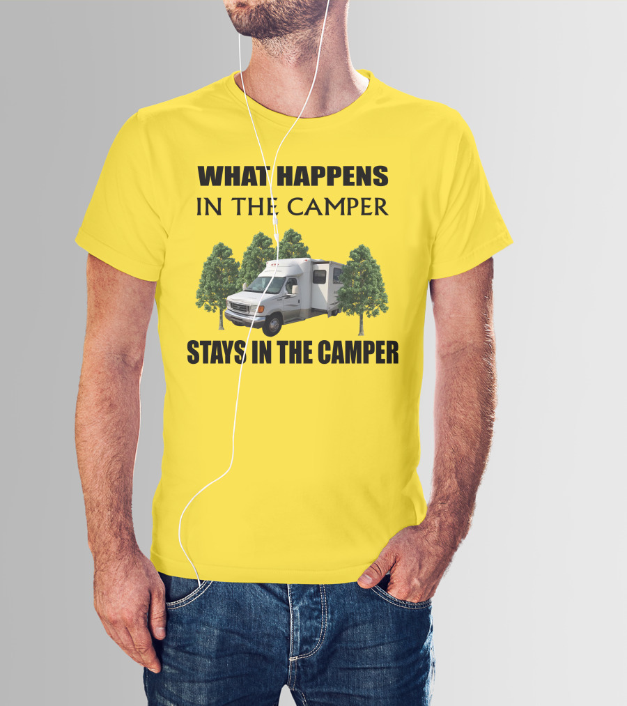 What Happens In The Camper Stays In The Camper Aspect Winnebago T-Shirt