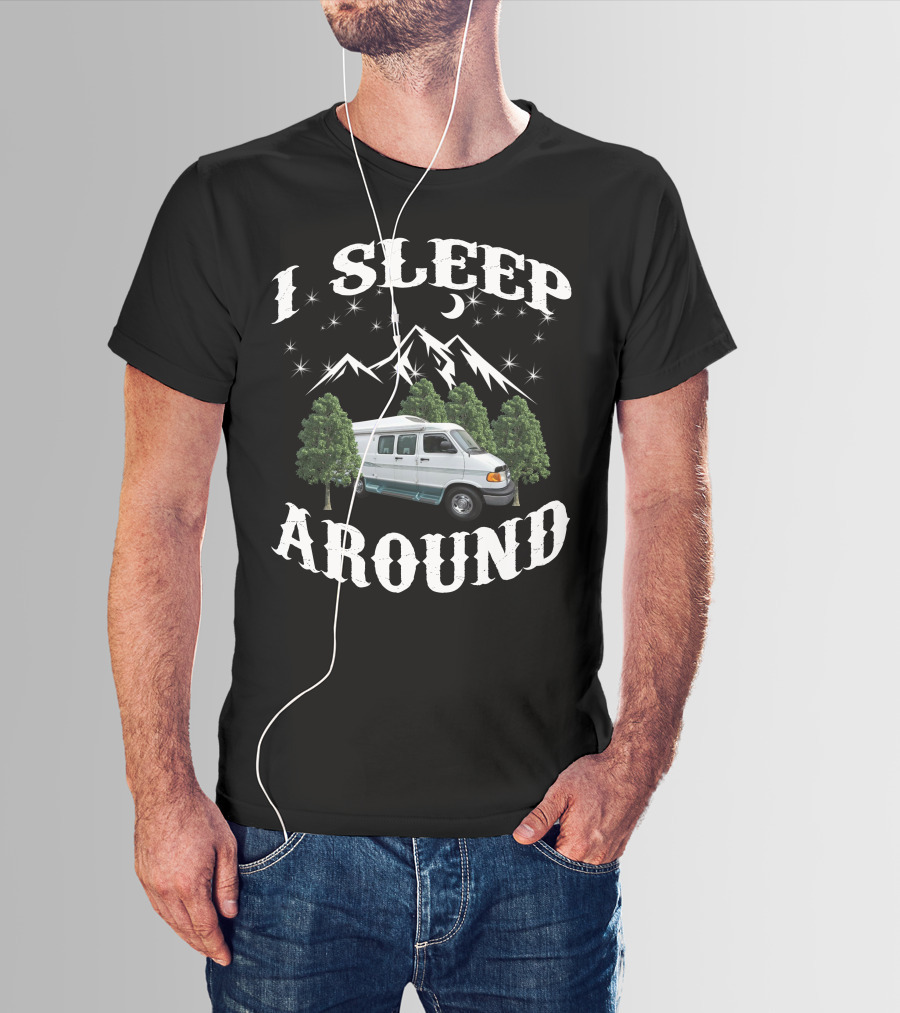 2001 Roadtrek 190 Popular I Sleep Around Camper Van Mountains T-Shirt