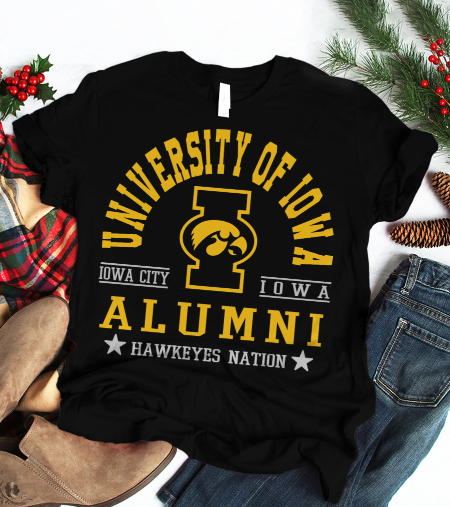 University Of Iowa Alumni Iowa City Hawkeyes Nation T-Shirt