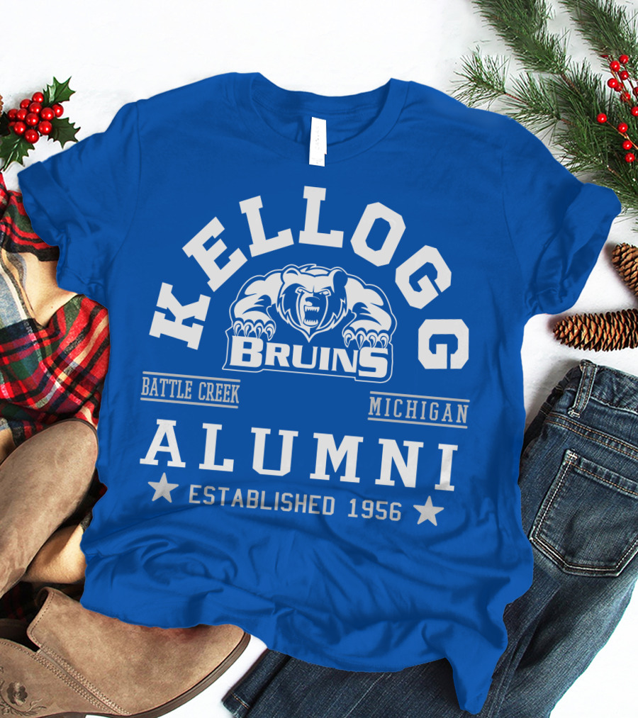 Kellogg Bruins Alumni Battle Creek Michigan Established 1956 T-Shirt