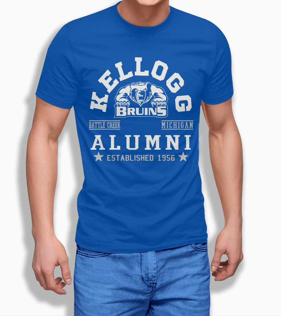 Kellogg Bruins Alumni Battle Creek Michigan Established 1956 T-Shirt