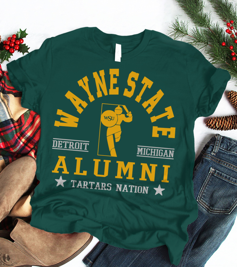Wayne State Alumni Detroit Michigan Tartars Nation T-Shirt