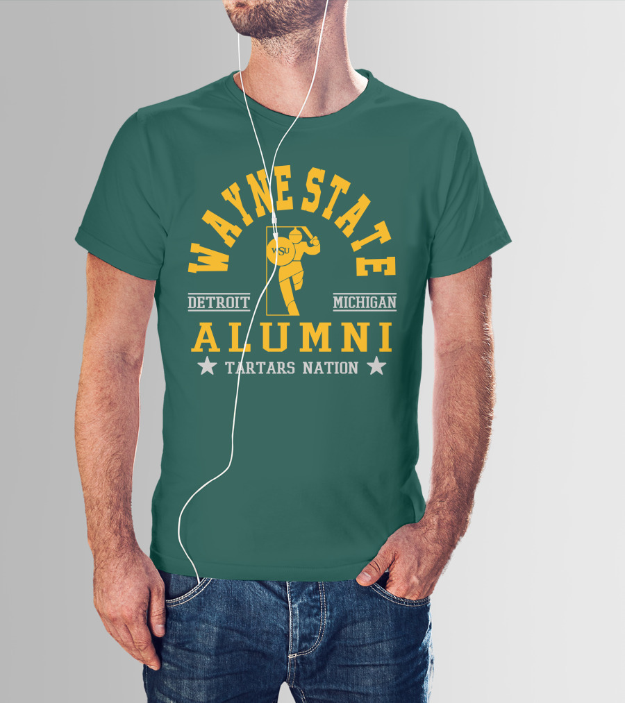 Wayne State Alumni Detroit Michigan Tartars Nation T-Shirt