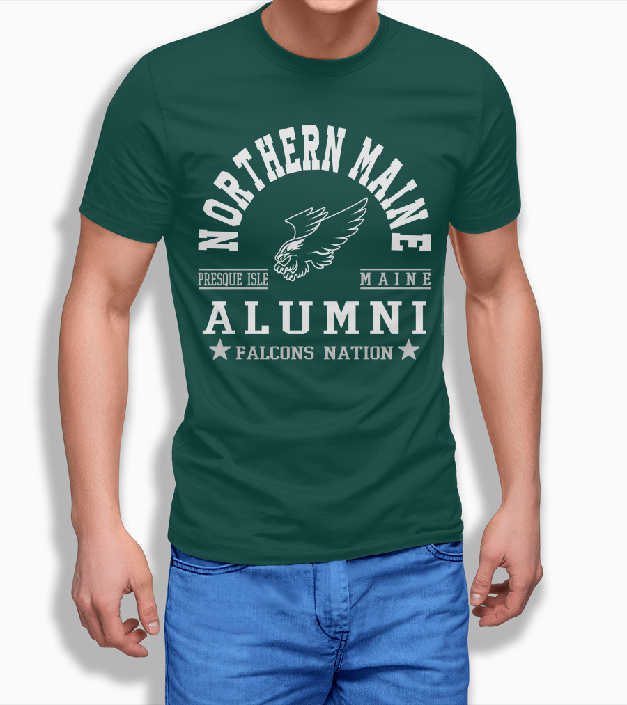 Northern Maine Alumni Presque Isle Falcons Nation T-Shirt