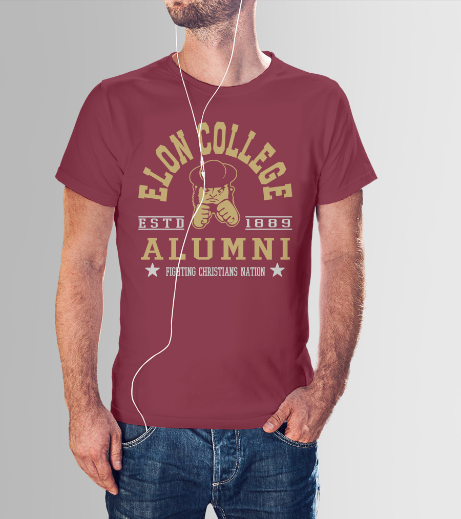 Elon College Alumni Fighting Christians Nation Estd 1889 T-Shirt