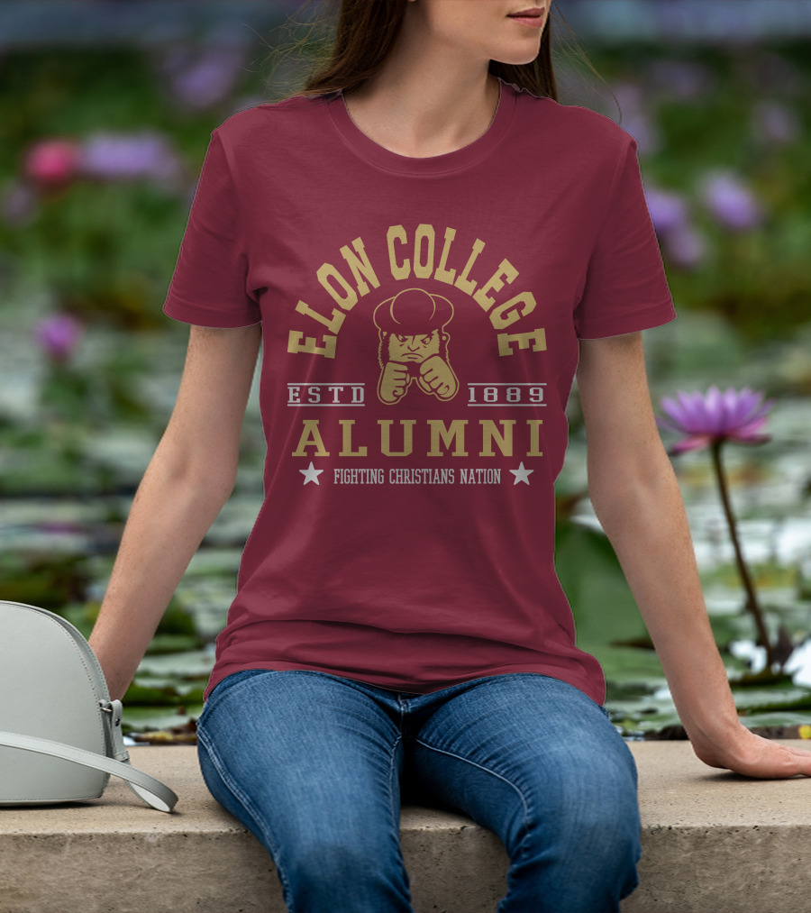 Elon College Alumni Fighting Christians Nation Estd 1889 T-Shirt