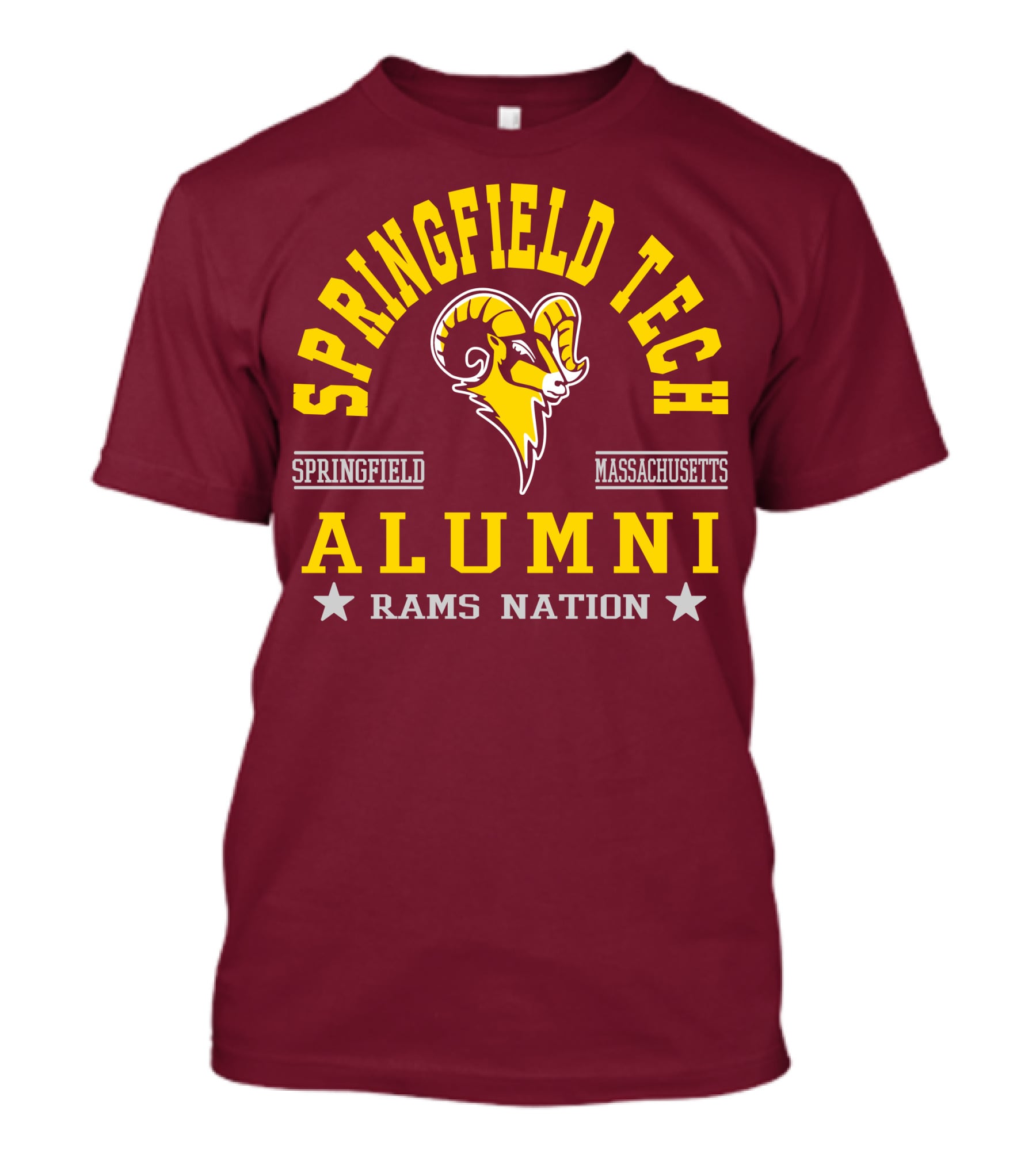 Springfield Tech Alumni Rams Nation Springfield Massachusetts T-Shirt