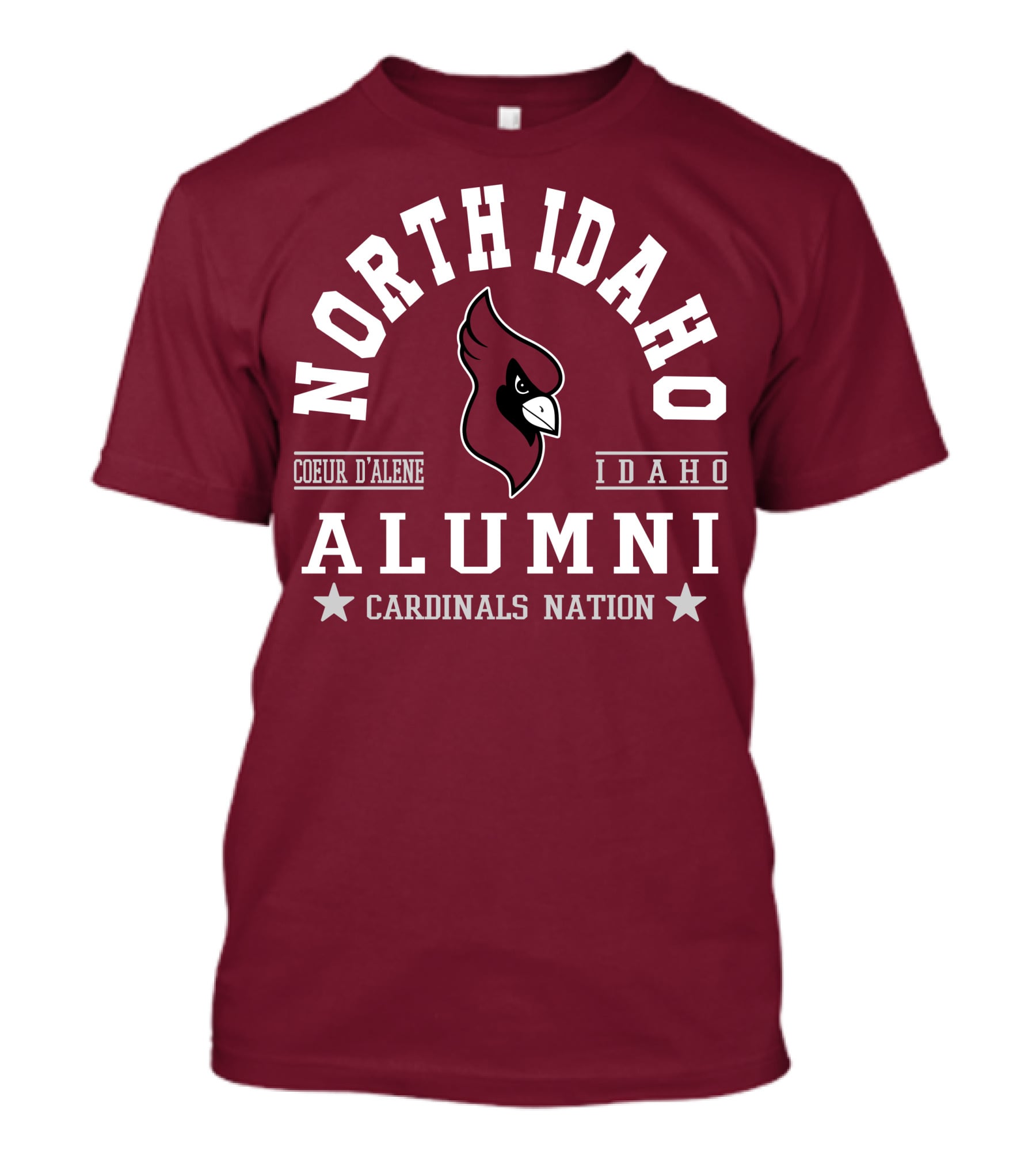 North Idaho Coeur D'Alene Alumni Cardinals Nation Idaho T-Shirt