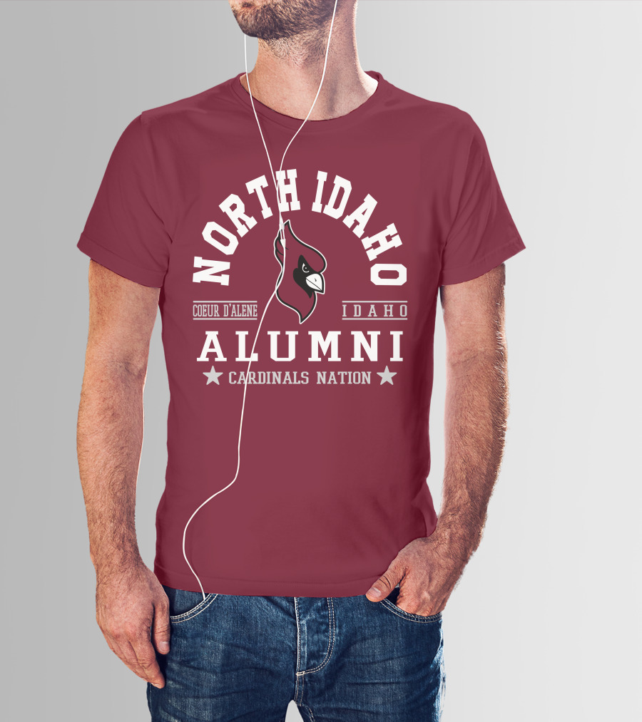 North Idaho Coeur D'Alene Alumni Cardinals Nation Idaho T-Shirt