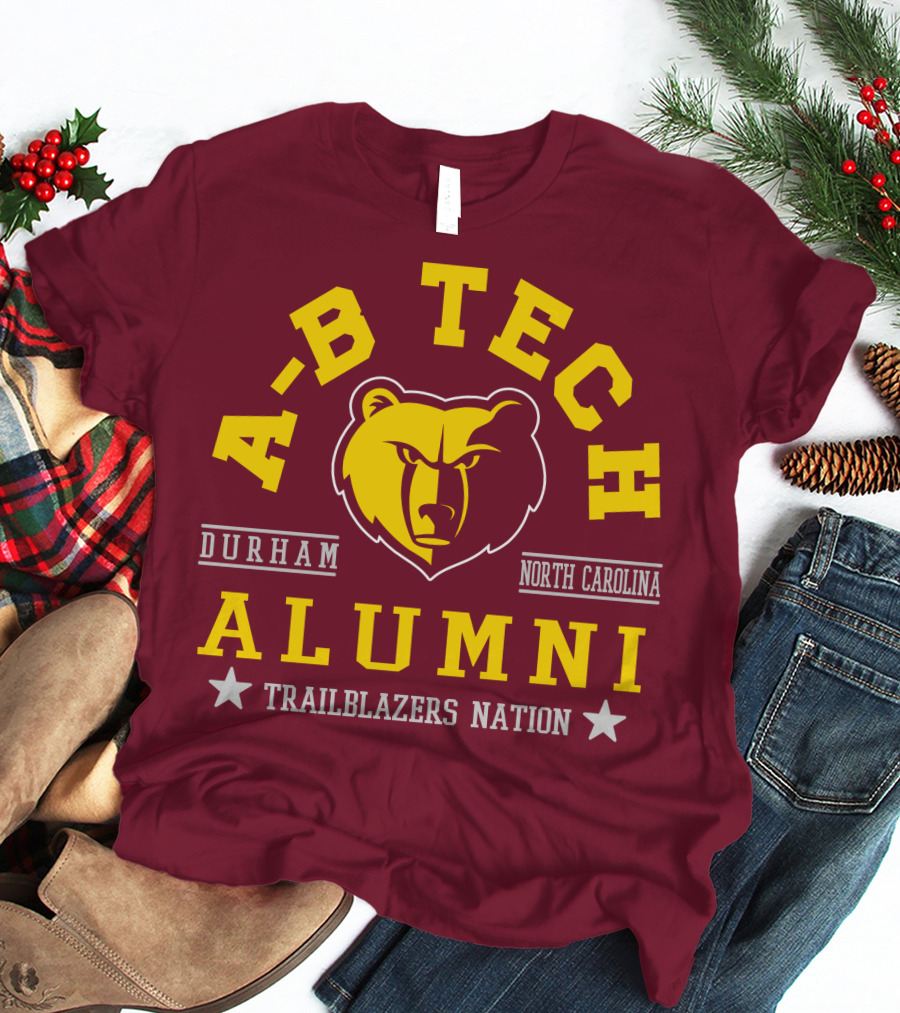 A-B Tech Alumni Trailblazers Nation Durham North Carolina Bear T-Shirt