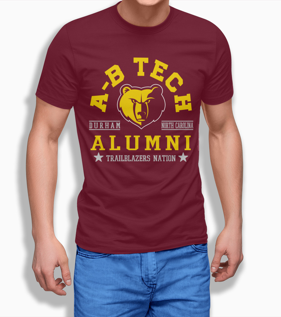 A-B Tech Alumni Trailblazers Nation Durham North Carolina Bear T-Shirt