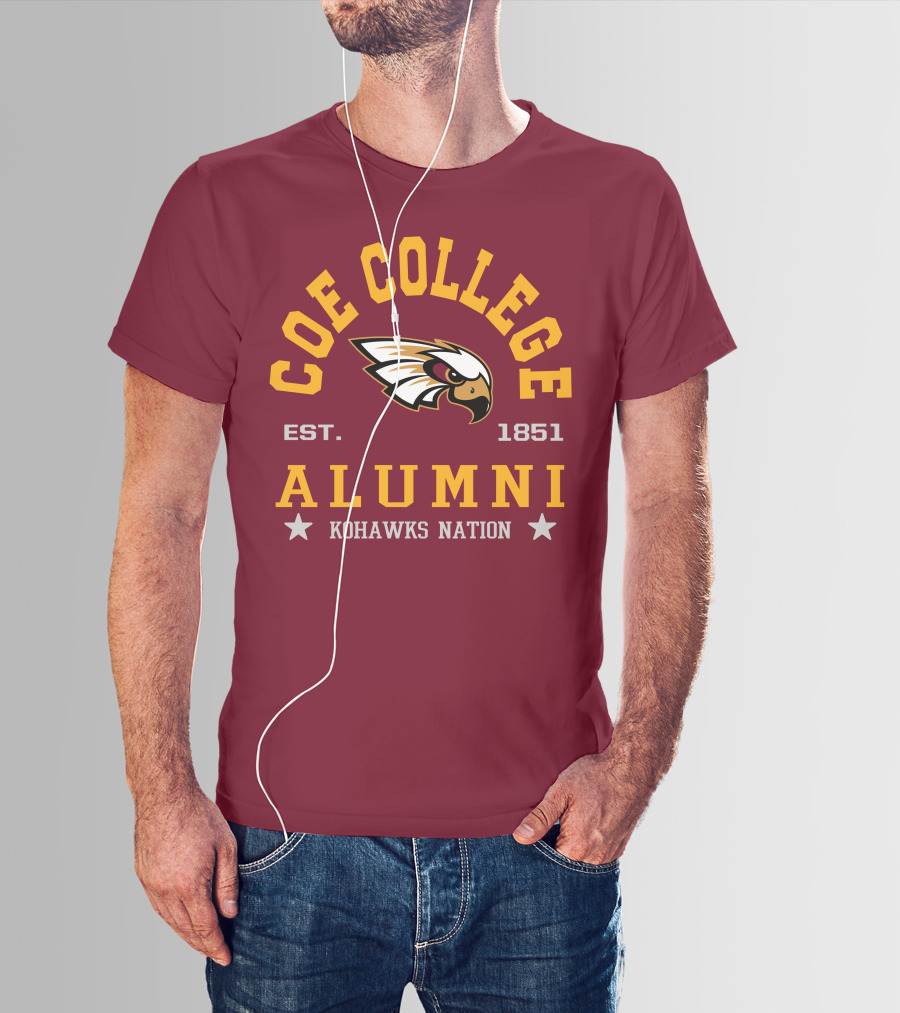 Coe College Est. 1851 Alumni Kohawks Nation T-Shirt
