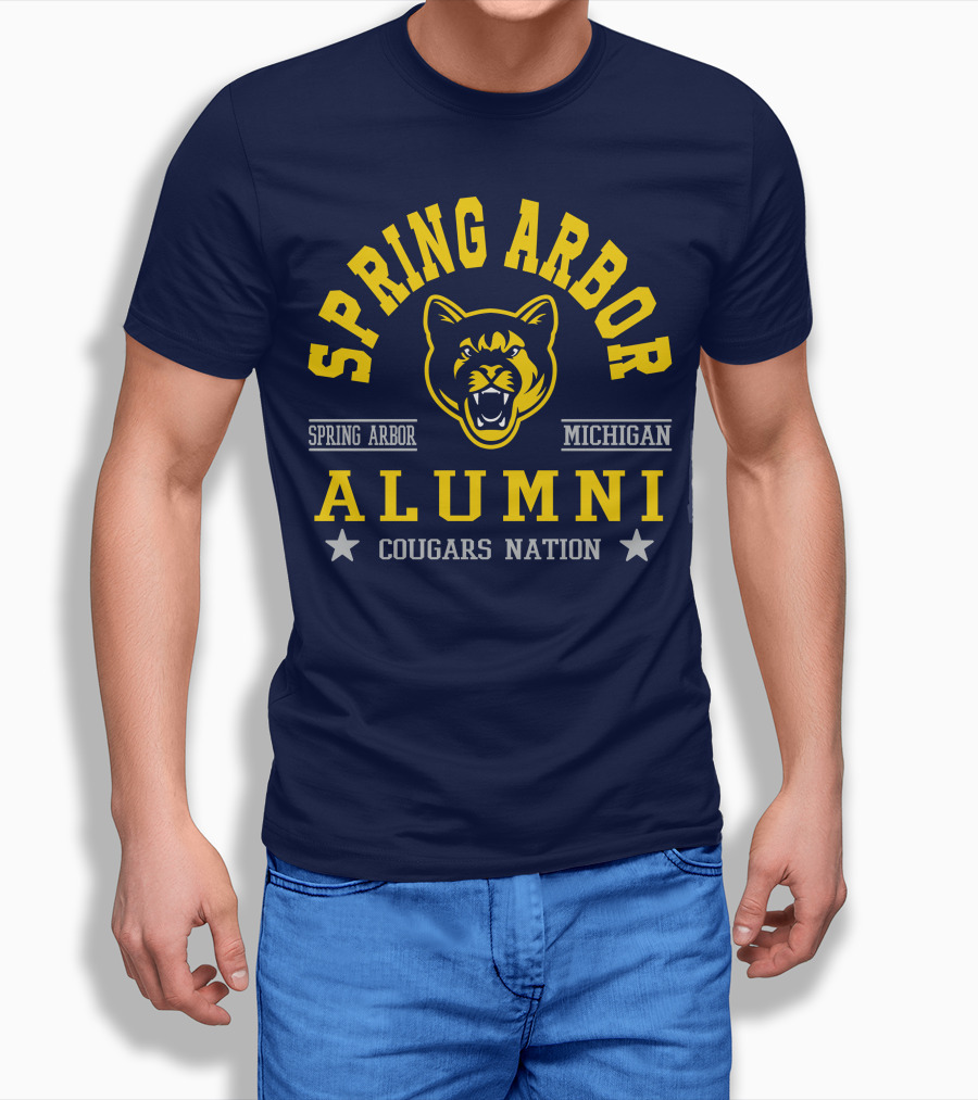 Spring Arbor Michigan Alumni Cougars Nation T-Shirt