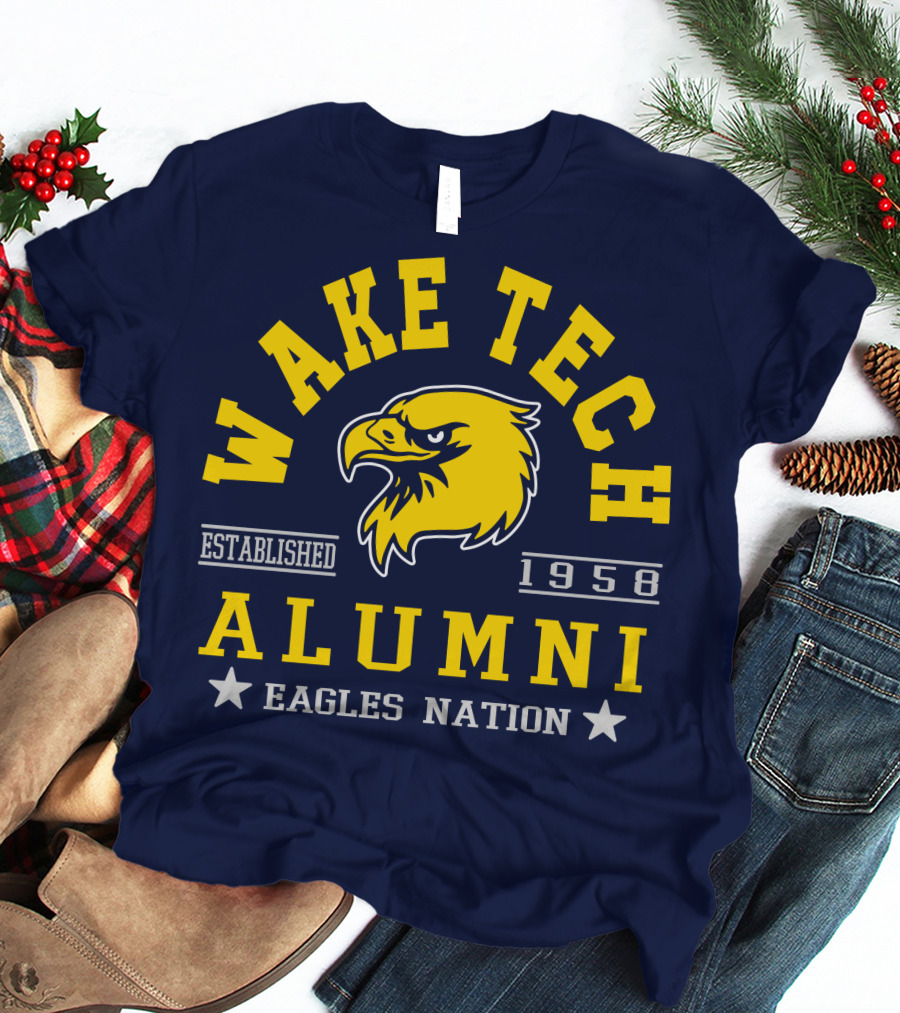 Wake Tech Alumni Eagles Nation Established 1958 T-Shirt