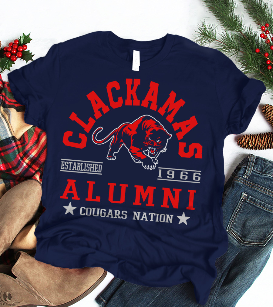 Clackamas Alumni Established 1966 Cougars Nation T-Shirt