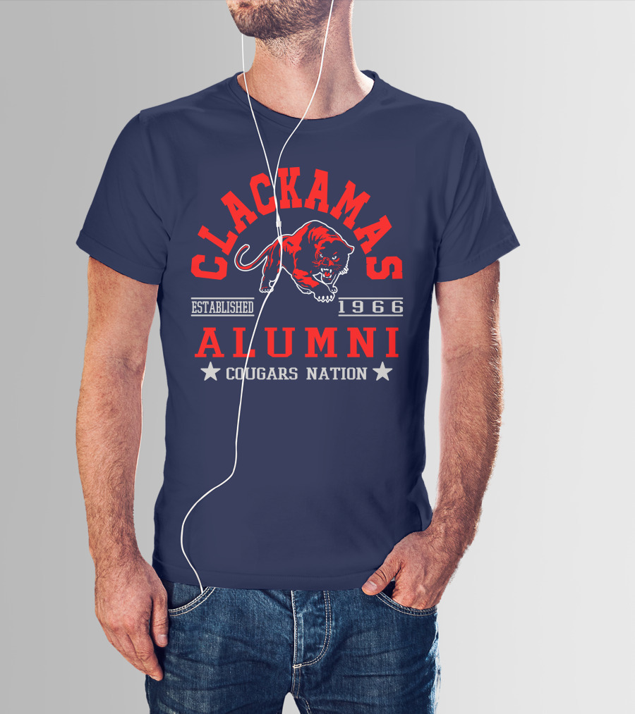 Clackamas Alumni Established 1966 Cougars Nation T-Shirt