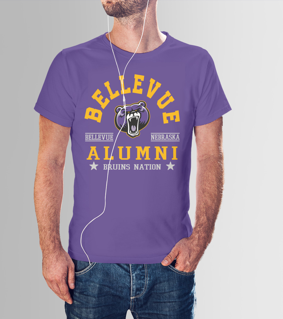 Bellevue Nebraska Alumni Bruins Nation Bear T-Shirt