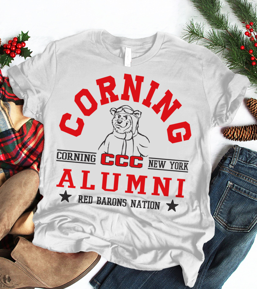 Corning New York CCC Alumni Red Barons Nation T-Shirt