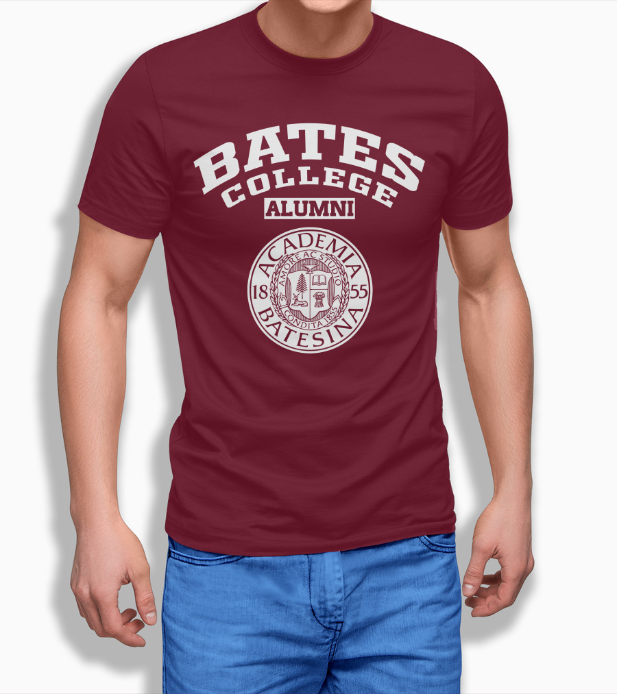 Bates College Alumni Academia Batesina 1855 T-Shirt
