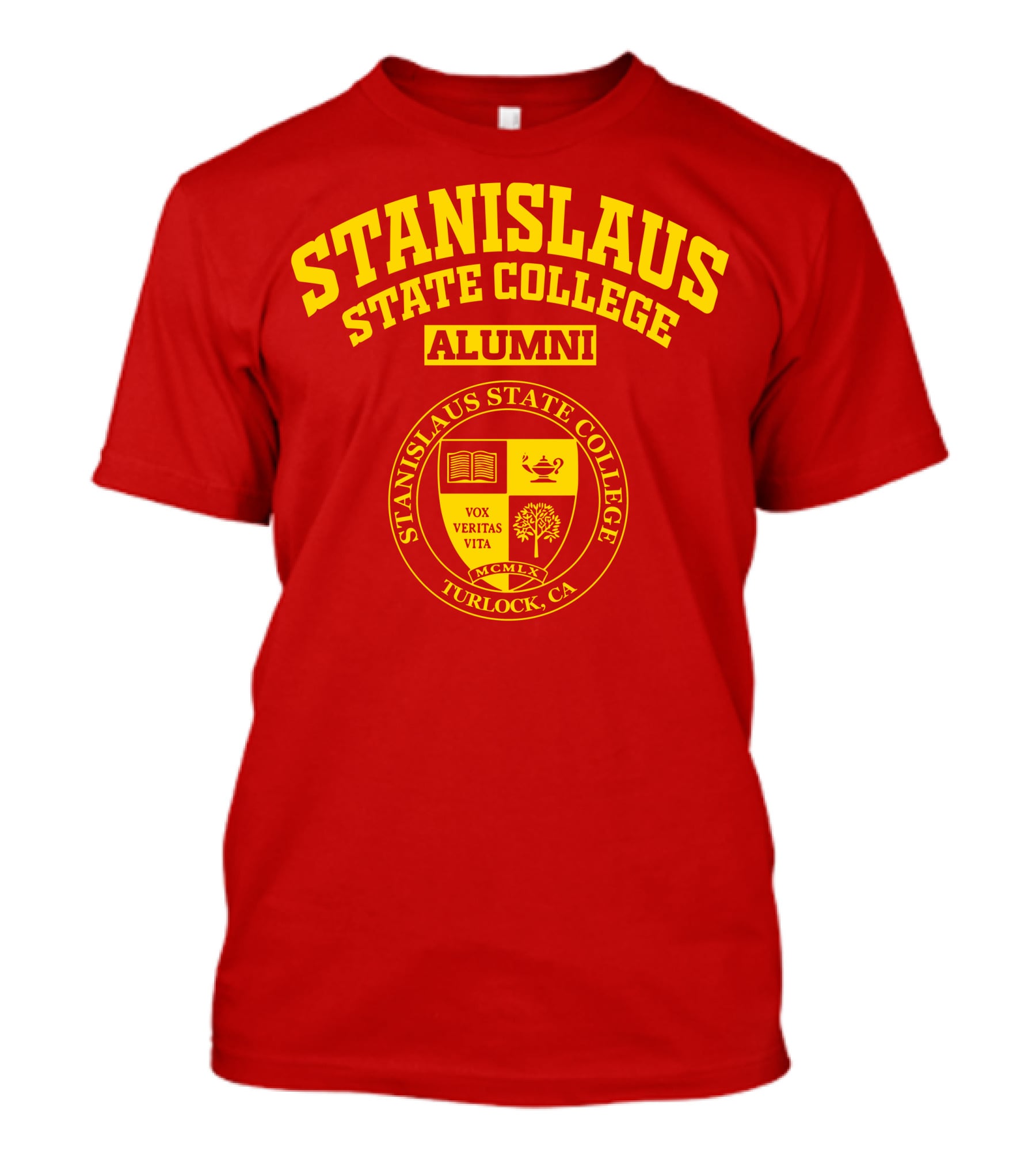 Stanislaus State College Alumni Seal Turlock CA Vox Veritas Vita T-Shirt
