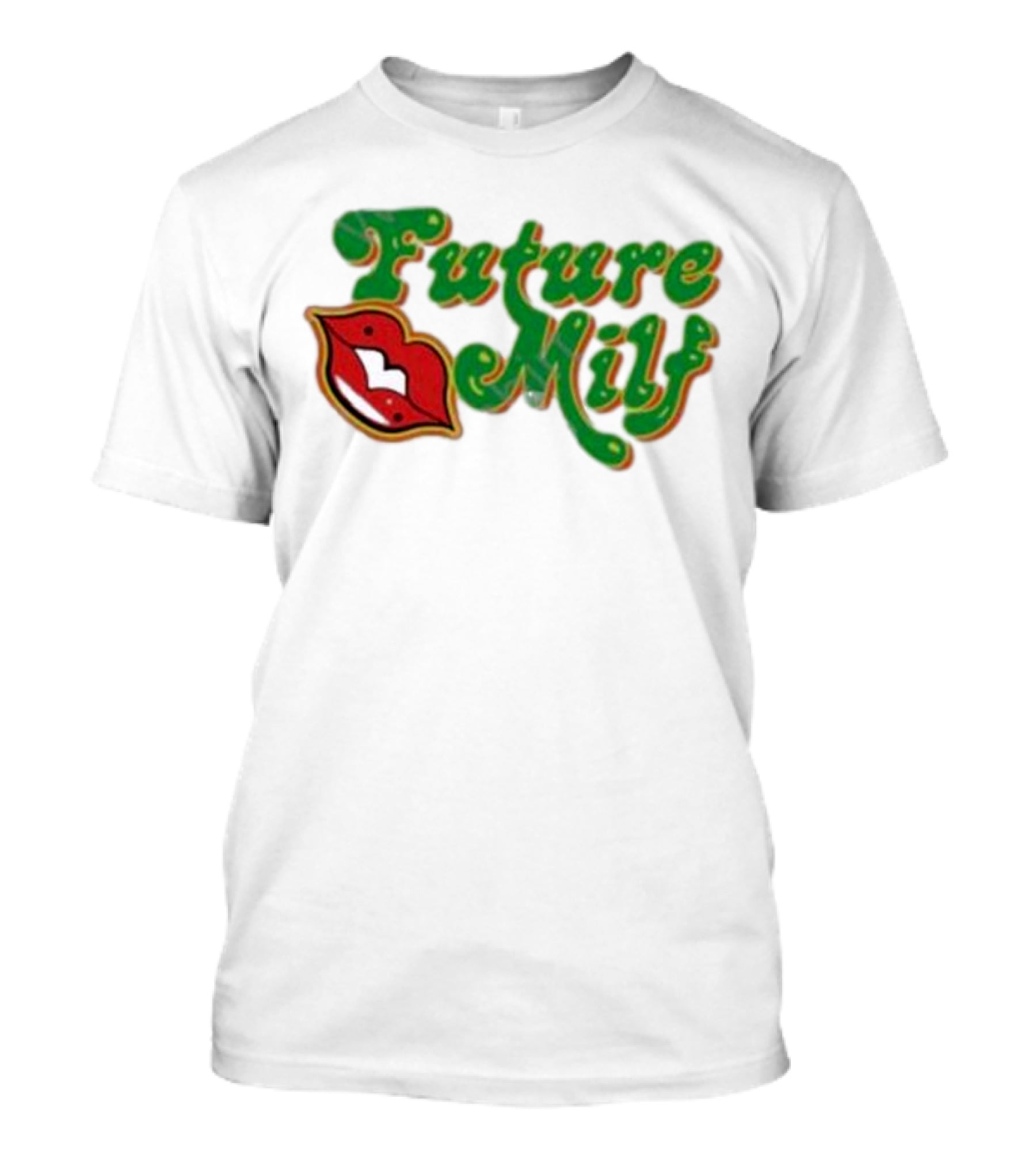 Future M.I.L.F Red Lips Green Script T-Shirt