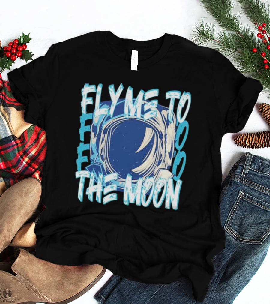 Fly Me To The Moon Astronaut Helmet Sky Stars T-Shirt