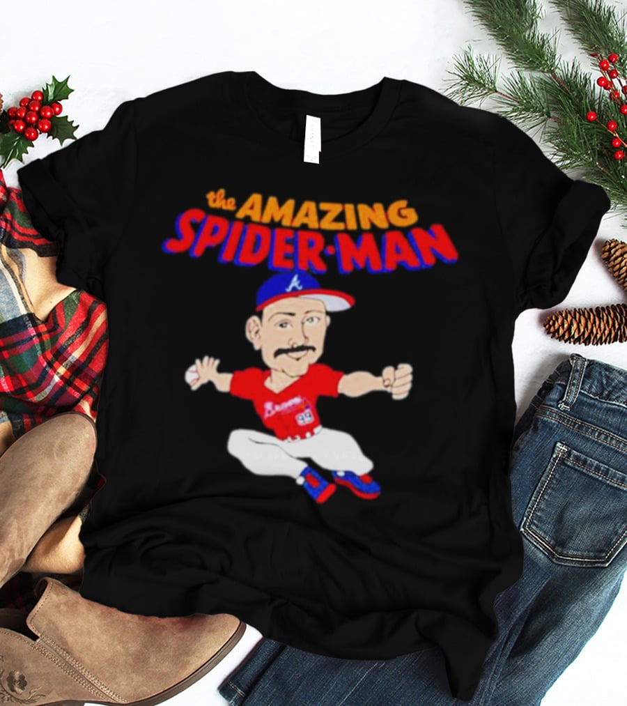 Spencer Strider Atlanta Braves The Amazing Spider-Man Baseball Fusion T-Shirt